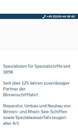 Vorschau der mobilen Webseite www.meidericherschiffswerft.de, Meidericher Schiffswerft GmbH & Co. KG