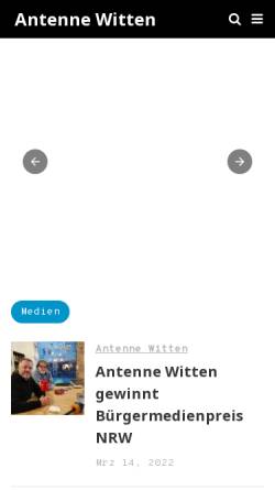 Vorschau der mobilen Webseite www.antennewitten.de, Antenne Witten