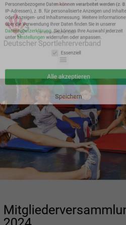 Vorschau der mobilen Webseite www.dslv-saar.de, DSLV Deutscher Sportlehrerverband Saar