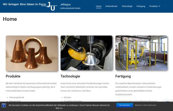 Vorschau von www.juw.info, JUW Jeßegus Umformtechnik Werdohl GmbH