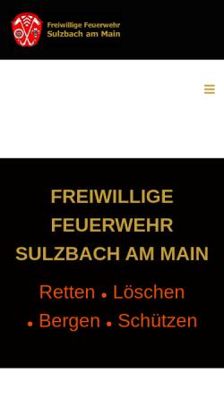 Vorschau der mobilen Webseite www.feuerwehr-sulzbach.de, Freiwillige Feuerwehr Sulzbach am Main