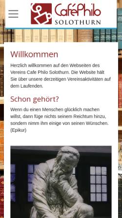 Vorschau der mobilen Webseite www.cafephilo.ch, café philo