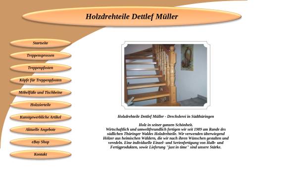Vorschau von www.holzdrehteile-mueller.de, Holzdrehteile Dettlef Müller, Inh. Regina Müller