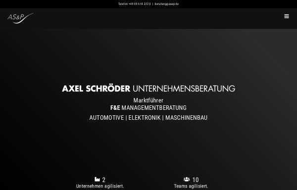 Vorschau von www.asup.de, Axel Schröder & Partner Unternehmensberatung