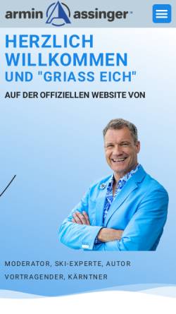 Vorschau der mobilen Webseite assinger.at, Assinger, Armin