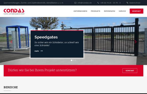 Vorschau von www.condas.de, Condas Control- und Datensysteme GmbH