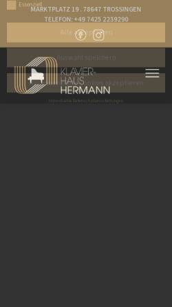 Vorschau der mobilen Webseite www.klavierhaus-hermann.de, Klavierhaus Hermann