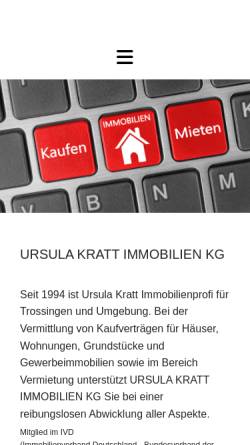 Vorschau der mobilen Webseite kratt-immobilien.de, Kratt Immobilien Inh. Ursula Kratt