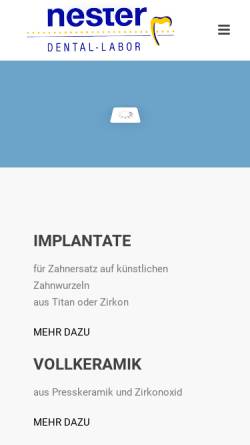 Vorschau der mobilen Webseite nester-zahntechnik.de, Nester Dental-Labor GmbH