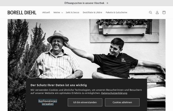 Vorschau von www.borelldiehl.de, Weingut Borell Diehl