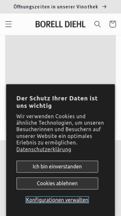 Vorschau der mobilen Webseite www.borelldiehl.de, Weingut Borell Diehl