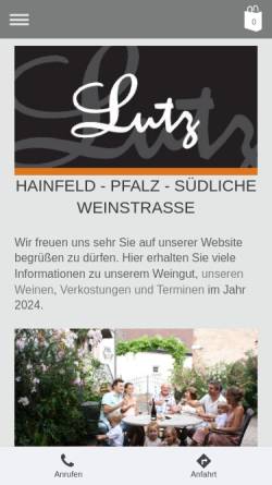 Vorschau der mobilen Webseite www.lutz-wein.de, Weingut Lutz