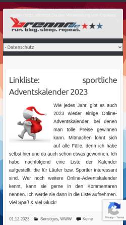 Vorschau der mobilen Webseite www.brennr.de, Brennr.de - Laufblog & Laufen 2.0