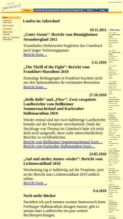 Vorschau der mobilen Webseite www.jahreslauf.de, Joachims Jahreslauf