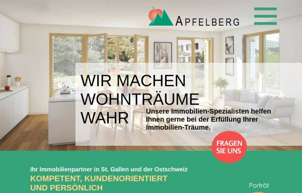 Vorschau von www.apfelberg.ch, Apfelberg ImmService & Treuhand AG
