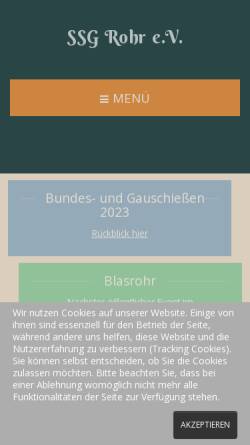 Vorschau der mobilen Webseite www.ssgrohr.de, Sportschützengesellschaft Rohr e.V.