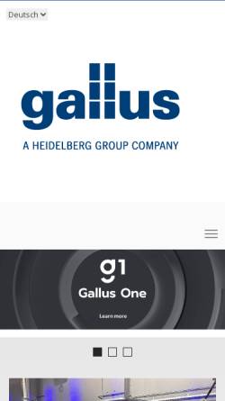 Vorschau der mobilen Webseite www.gallus-group.com, Gallus Ferd. Rüesch AG