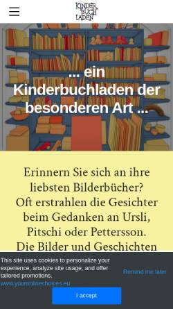 Vorschau der mobilen Webseite www.kibula.ch, Kinderbuchladen, U. Köhli