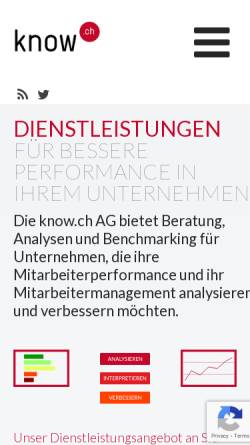 Vorschau der mobilen Webseite www.know.ch, know.ch AG, St. Gallen