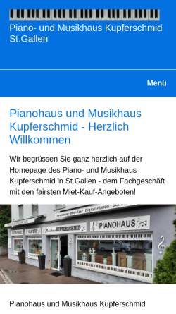 Vorschau der mobilen Webseite musikhaus-kupferschmid.ch, Ulrich Kupferschmid, Musikhaus Kupferschmid