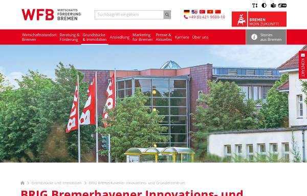 Vorschau von www.brig.de, Bremerhavener Innovations- und Gründerzentrum (BRIG) GmbH