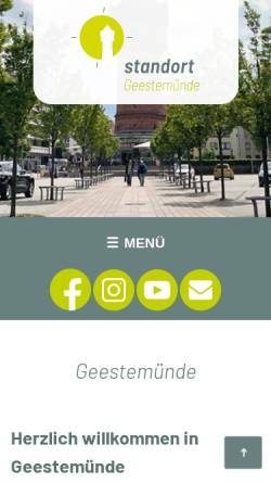 Vorschau der mobilen Webseite www.geestemuende.de, Werbegemeinschaft Geestemünde GbR