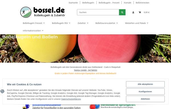 Vorschau von www.bossel.de, Alles für den Boßler - Maria Carls