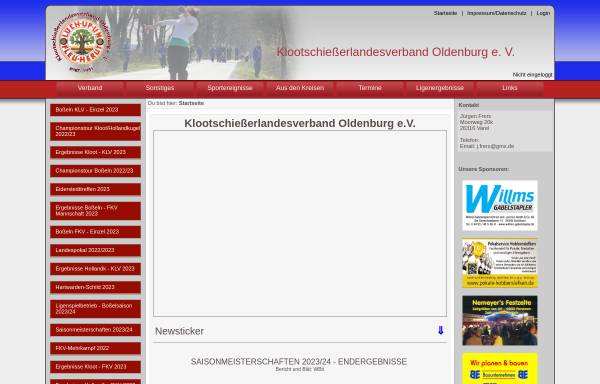 Vorschau von klv-oldenburg.de, Klootschießerlandesverband Oldenburg e.V.