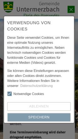 Vorschau der mobilen Webseite untermerzbach.de, Untermerzbach