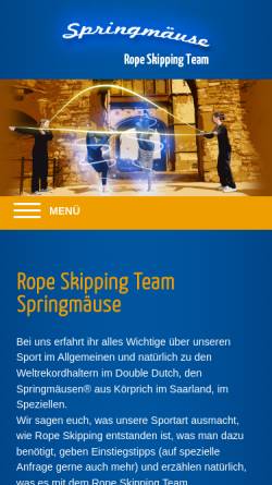 Vorschau der mobilen Webseite www.springmaeuse.de, Springmäuse