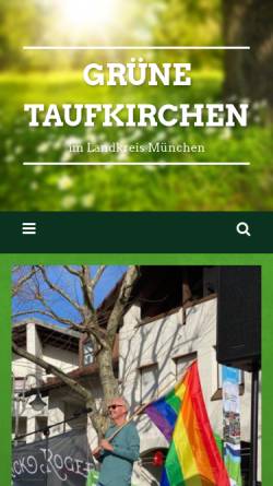 Vorschau der mobilen Webseite www.gruene-taufkirchen.de, Bündnis 90/Die Grünen Taufkirchen