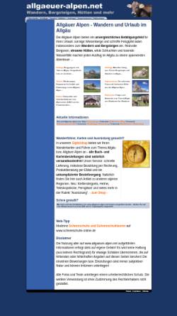 Vorschau der mobilen Webseite www.allgaeuer-alpen.net, Bergsteigen und Wandern im Allgäu