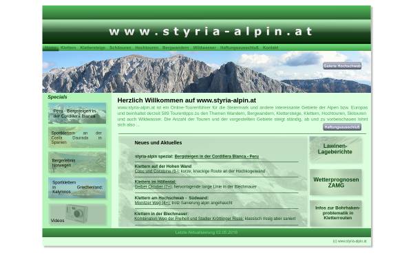 Vorschau von www.styria-alpin.at, Bergtouren in der Steiermark