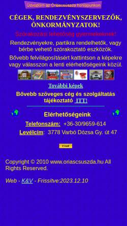 Vorschau der mobilen Webseite nyuszinagy.freeweb.hu, Siberian Diamond Samoyeds and Eurasier Kennel