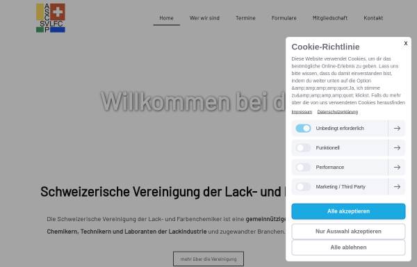 Vorschau von www.svlfc.ch, SVLFC Schweizerische Vereinigung der Lack- und Farben-Chemiker