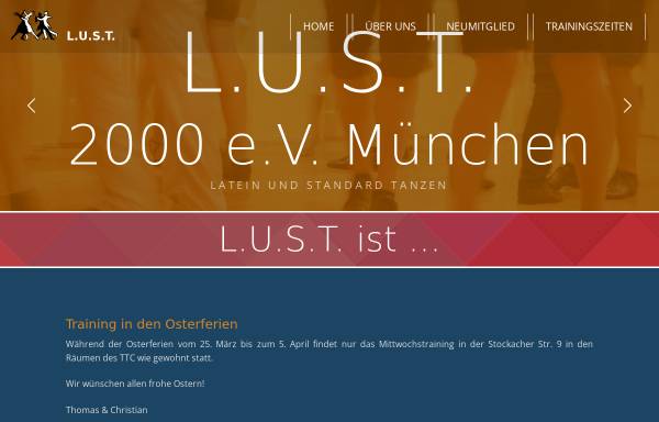 Vorschau von www.tanz-lust.org, Latein- und Standard- Tanzsportclub 2000 e.V. München