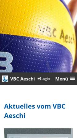 Vorschau der mobilen Webseite www.vbcaeschi.ch, Volleyballclub Aeschi
