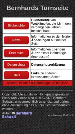Vorschau der mobilen Webseite www.gymfan.de, Bernhards Turnseite