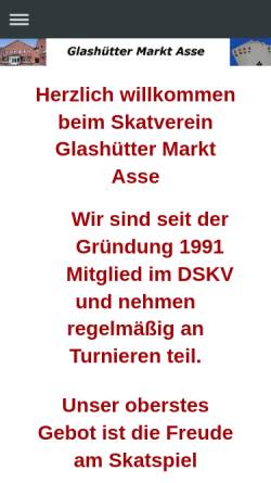 Vorschau der mobilen Webseite glashuetter-marktasse.net, Glashütter Markt Asse