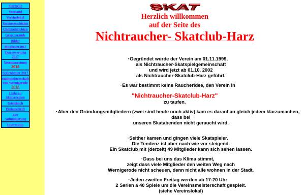 Vorschau von nichtraucher-skatclub-harz.de, Nichtraucher Skatclub Harz