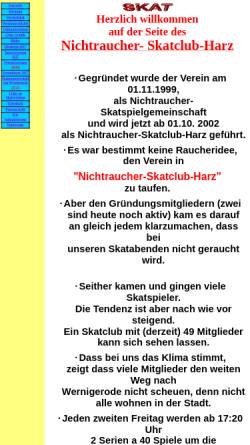 Vorschau der mobilen Webseite nichtraucher-skatclub-harz.de, Nichtraucher Skatclub Harz