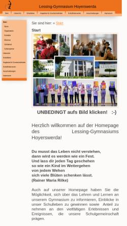Vorschau der mobilen Webseite www.lessinggymnasium-hoywoy.de, Lessing-Gymnasiums
