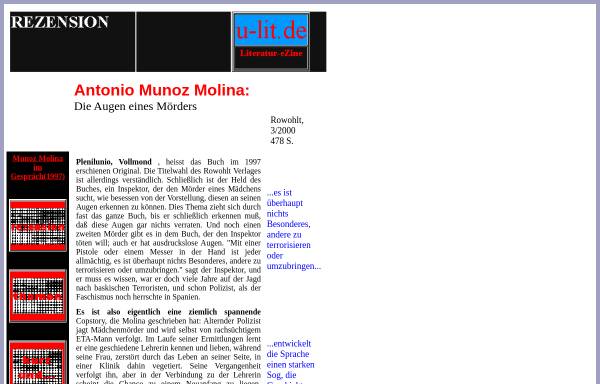 Vorschau von www.u-lit.de, Muñoz Molina: Die Augen eines Mörders
