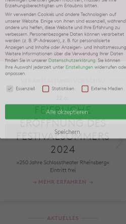 Vorschau der mobilen Webseite www.kammeroper-rheinsberg.de, Internationaler Gesangswettbewerb der Kammeroper Schloss Rheinsberg