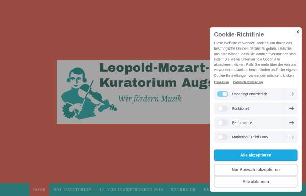 Vorschau von www.leopold-mozart-competition.de, Internationaler Violinwettbewerb Leopold Mozart