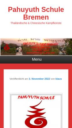 Vorschau der mobilen Webseite www.pahuyuth-bremen.de, Pahuyuth Schule Bremen
