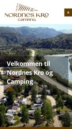 Vorschau der mobilen Webseite www.nordnescamp.no, Nordnes Camp & Bygdesenter AS