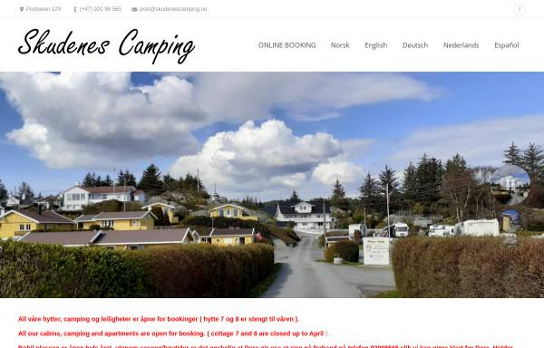Vorschau von www.skudenescamping.no, Skudenes Camping