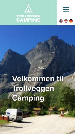 Vorschau der mobilen Webseite www.trollveggen.com, Trollveggen Camping