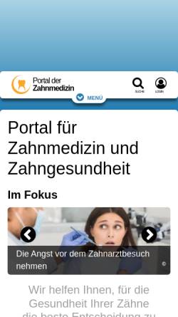 Vorschau der mobilen Webseite www.portal-der-zahnmedizin.de, Portal der Zahnmedizin